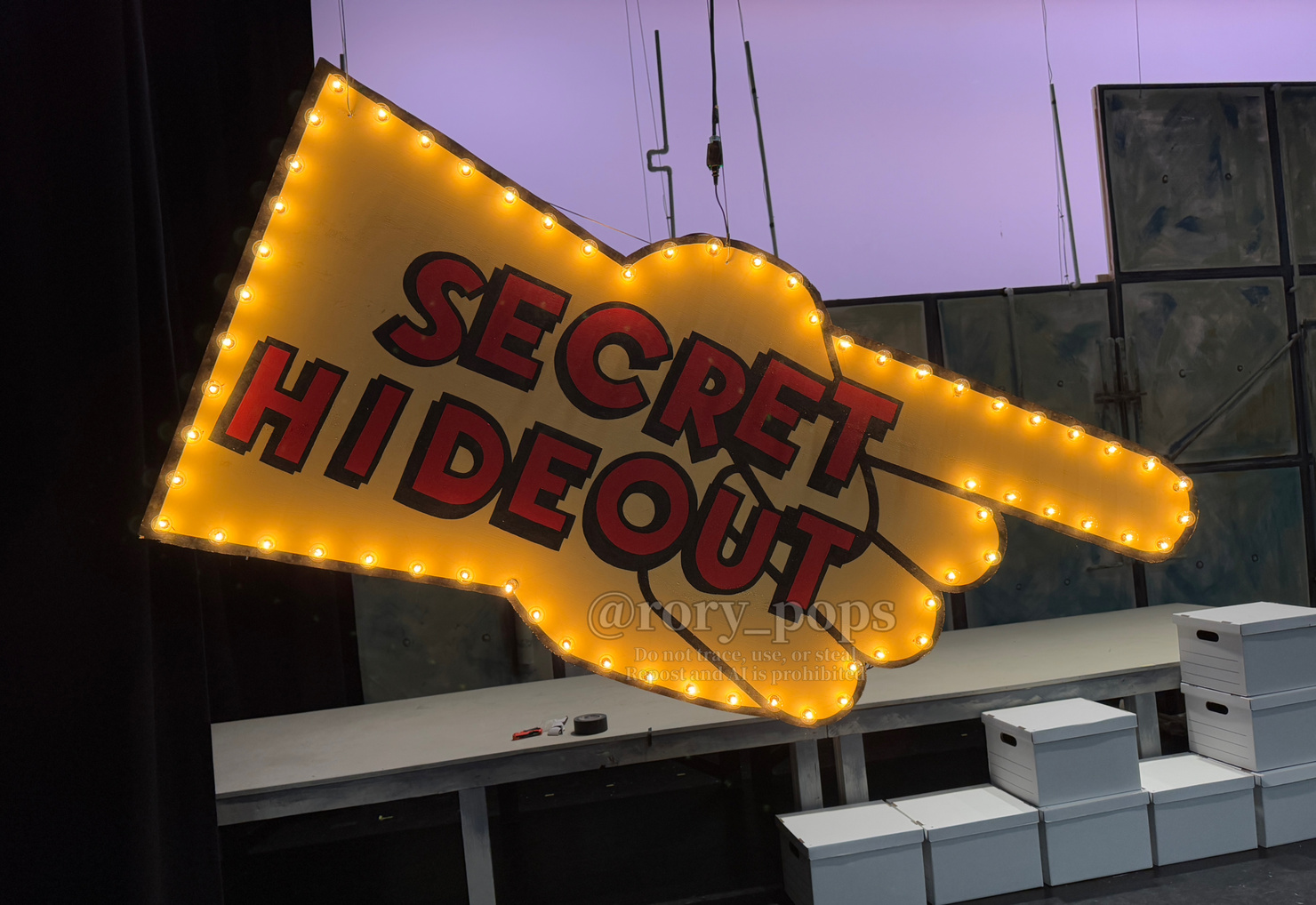 Secret Hideout Sign for Urinetown